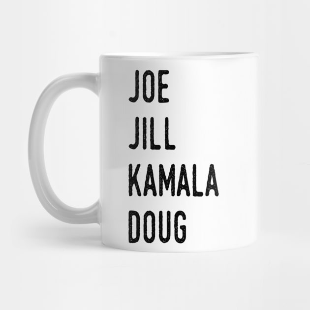 Joe and Jill and Kamala and Doug by WassilArt